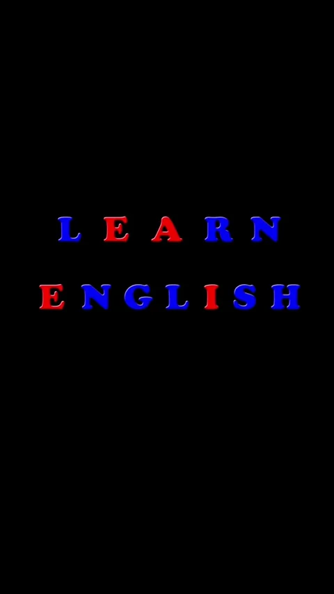 Animated "Learn English" Text on Transparent Background Stock Footage 336747747