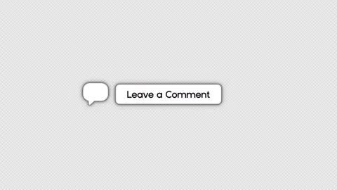 Animated Leave a Comment Button with Glitch Effect on Transparent Background Stock Footage 341324702