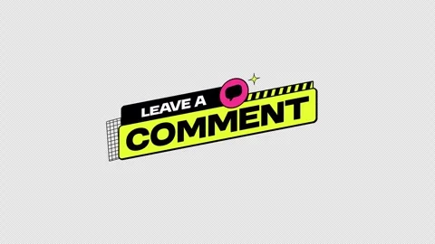 Animated Leave a Comment Social Media Graphic Transparent Background Stock Footage 335714162