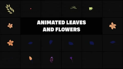 Animated Leaves And Flowers Pack 01 Stock Footage 219314573