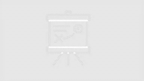 Animated lecture white line icon Stock-Footage 219069899