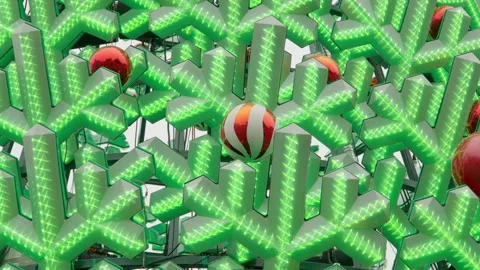 Animated LED Christmas Tree with Festive Ornaments 스톡 동영상 323681772