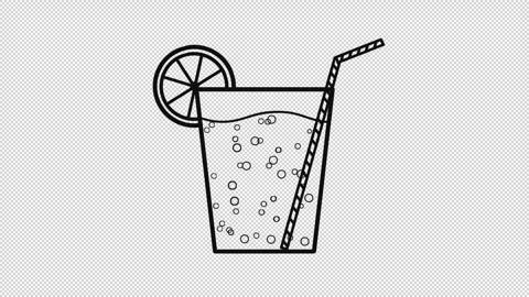Animated lemonade icon. Stock Footage 276974927