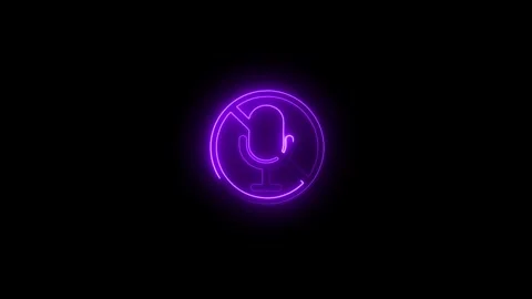 Animated leon line microphone icon on background concept Stock Footage 263965885