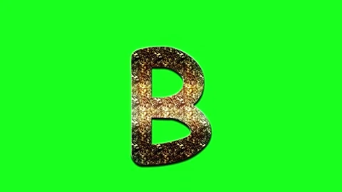 Animated letter B in bright hand-drawn chalkboard style, ideal for preschool Stock Footage 312984935