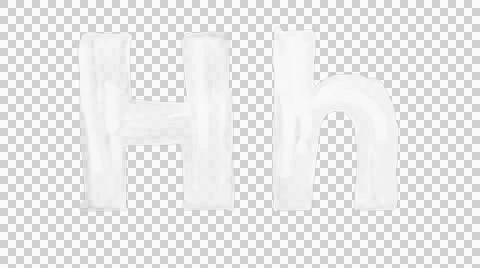 Animated Letter H with Transparent Background Stock Footage 47198539
