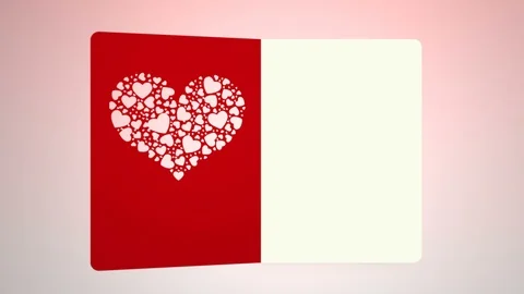 Animated letter that opens with a Valentine theme cover, ideal footage for Stock Footage 100897689