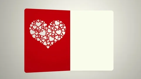 Animated letter that opens with a Valentine theme cover, ideal footage for Stock Footage 100899392