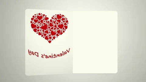 Animated letter that opens with a Valentine theme cover, ideal footage for Stock Footage 100899779