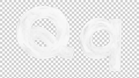 Animated Letter Q with Transparent Background Vídeo Stock 47746898