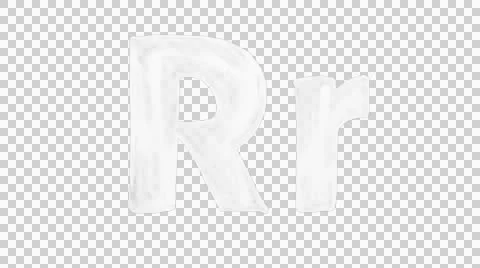 Animated Letter R with Transparent Background Stock Footage 47746838