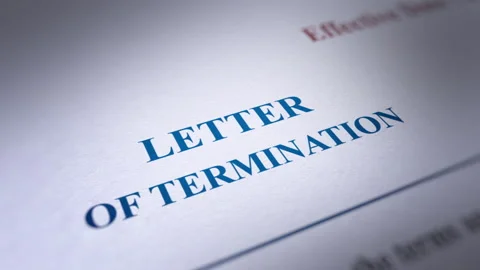 Animated Letter of Termination Stock Footage 248308352