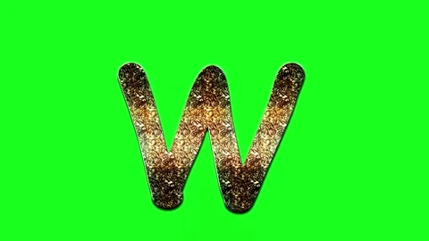 Animated letter W in fun chalkboard design for preschool ABC learning Stock Footage 312985004