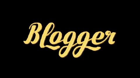 Animated Lettering Blogger Stock Footage