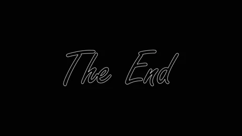 Animated lettering The End on a black background Stock Footage 172066338