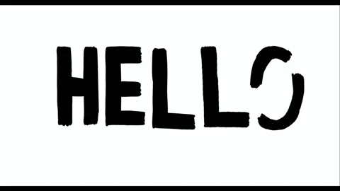 Animated lettering Hello clip. Hand drawn writing design typography. Spelling Stock Footage 142872982