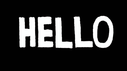Animated lettering Hello clip. Hand drawn writing design typography. Spelling Stock Footage 142873089