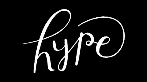 Animated Lettering Hype Stock Footage 99283096