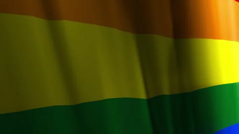 Animated LGBTQ Flag Waves with Pride and Inclusivity Stock Footage 286189855