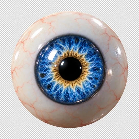 Animated Light Blue Eye – Transparent Background 動画素材 346864019