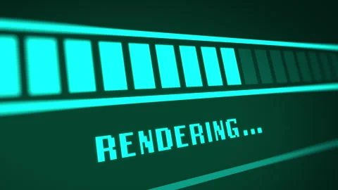 Animated Light Blue Render Progress Bar Stock Footage 245051278