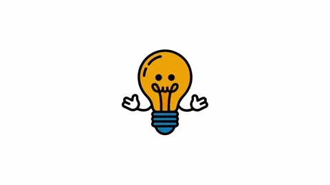 Animated Light Bulb Character Winking 스톡 동영상 334335060