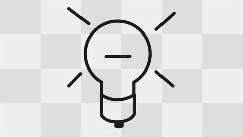 Animated light bulb Stock Footage 148167570