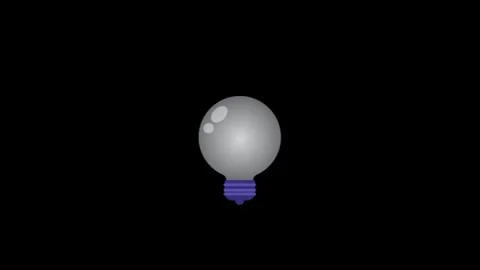 Animated light bulb icon symbolizing ideas, innovation, creativity. 스톡 동영상 302724647