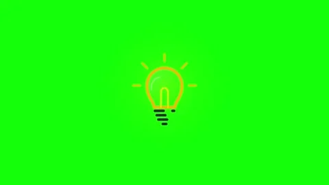 Animated light bulb idea concept on green screen for business innovation pr.. 库存影片 344862505