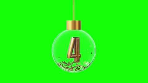 Animated light bulbs with gold confetti on green background Stock Footage 337447874