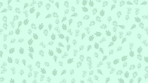 Animated light green botanical pattern seamless loop with abstract organic .. Stock-Footage 333488619