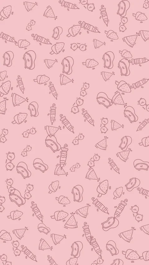 Animated light pink background with whimsical scattered geometric and organ.. 動画素材 338376083