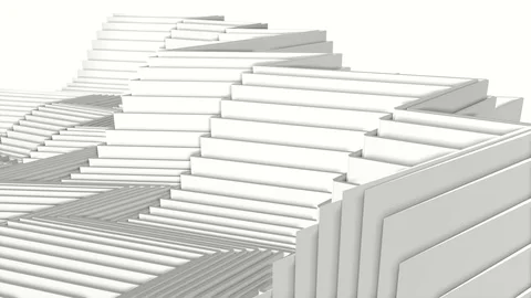 Animated light planes. Abstract light gray background. 3d render Stock Footage 101438055