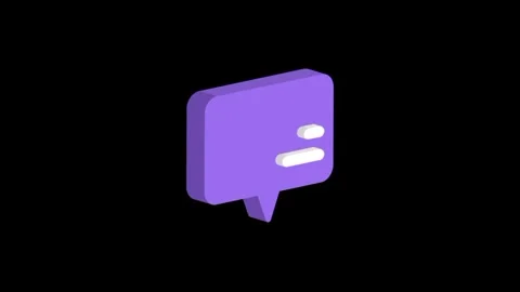 Animated Light Purple Messaging Icon on White Background – Chat Communication Vidéo 296845595