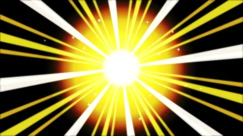 Animated light rays explosion effect, sunburst shine transition, abstract b.. Stock Footage 345627514