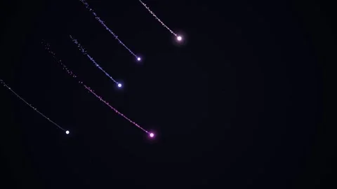 Animated Light streaks through a dark night sky. Ideal for backgrounds Stock Footage 327943700