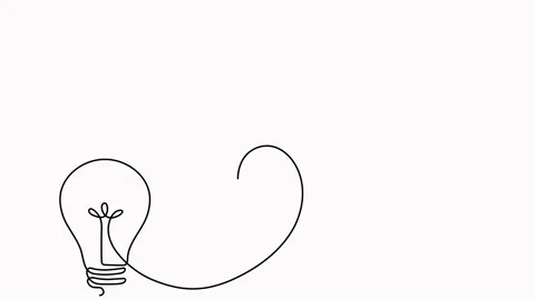 Animated lightbulb with flying paper plane with heart path continuous line. Stock Footage 302091300