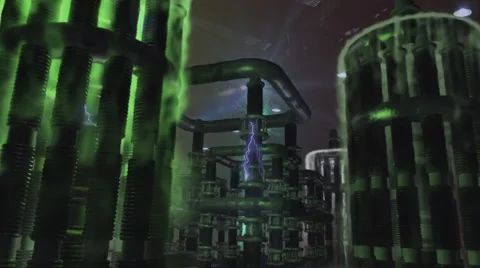 Animated lightning and electricity current at power plant Vídeo Stock 67555221