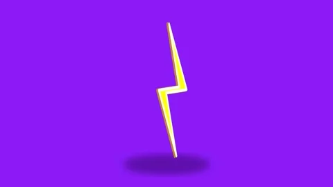 Animated lightning bolt on changing colorful backgrounds 4K stock video Stock Footage 345729539