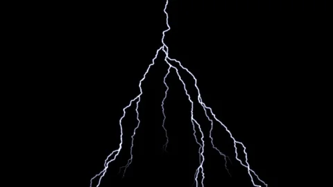 Animated lightning strike on black backg... | Stock Video | Pond5