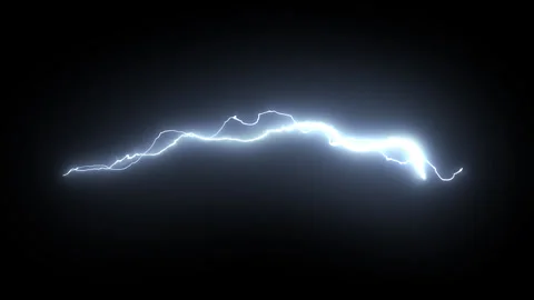Animated Lightning Strike with Electric Thunderbolt Glow Stock-Footage 344763572