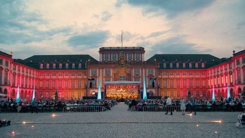 Animated Lights Visualization at Mannheim University Vídeos de archivo 113284234