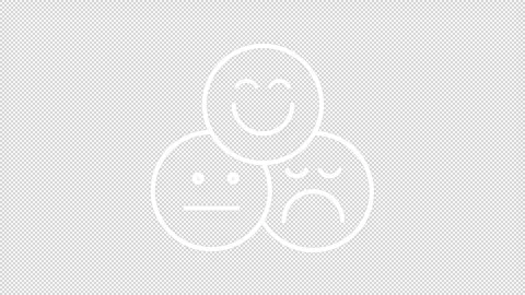Animated Likert scale white line icon Stock Footage 333749890
