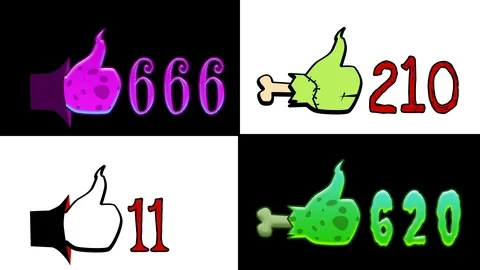 Animated likes from monsters. 库存影片 108978698