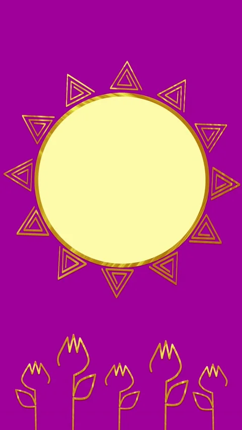 Animated lilac Vertical template for social media. Rotating ring, sunflower Stock Footage 237809320
