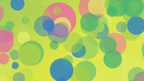 Animated lime green abstract background filled with overlapping circles in .. Stock Footage 347960445