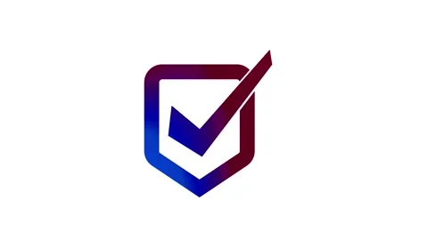 Animated Line Check Mark Icon in Shield Outline, Digital Approval Animation.. Vídeos de archivo 307764632