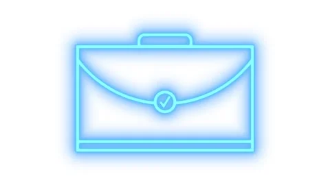 Animated line drawing of a briefcase suitable for business icons and profes.. Stock Footage 263603048