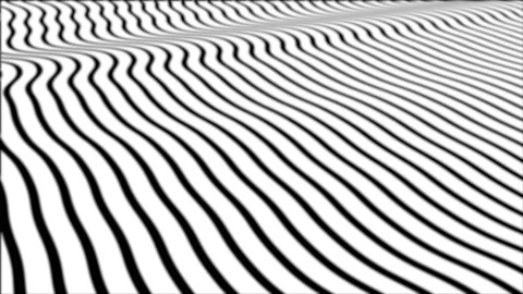 Animated line element black and white waves blur background Stock Footage 232291766