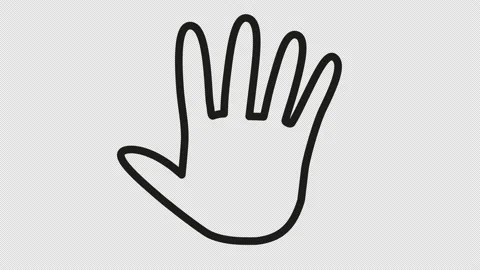 Animated line hand on a white background Stock Footage 148167750